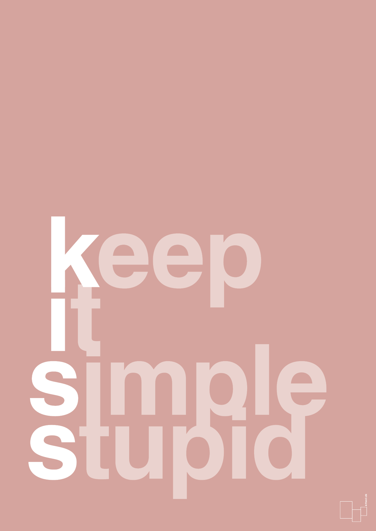plakat: keep it simple stupid - bubble shell-Livet-A1two3