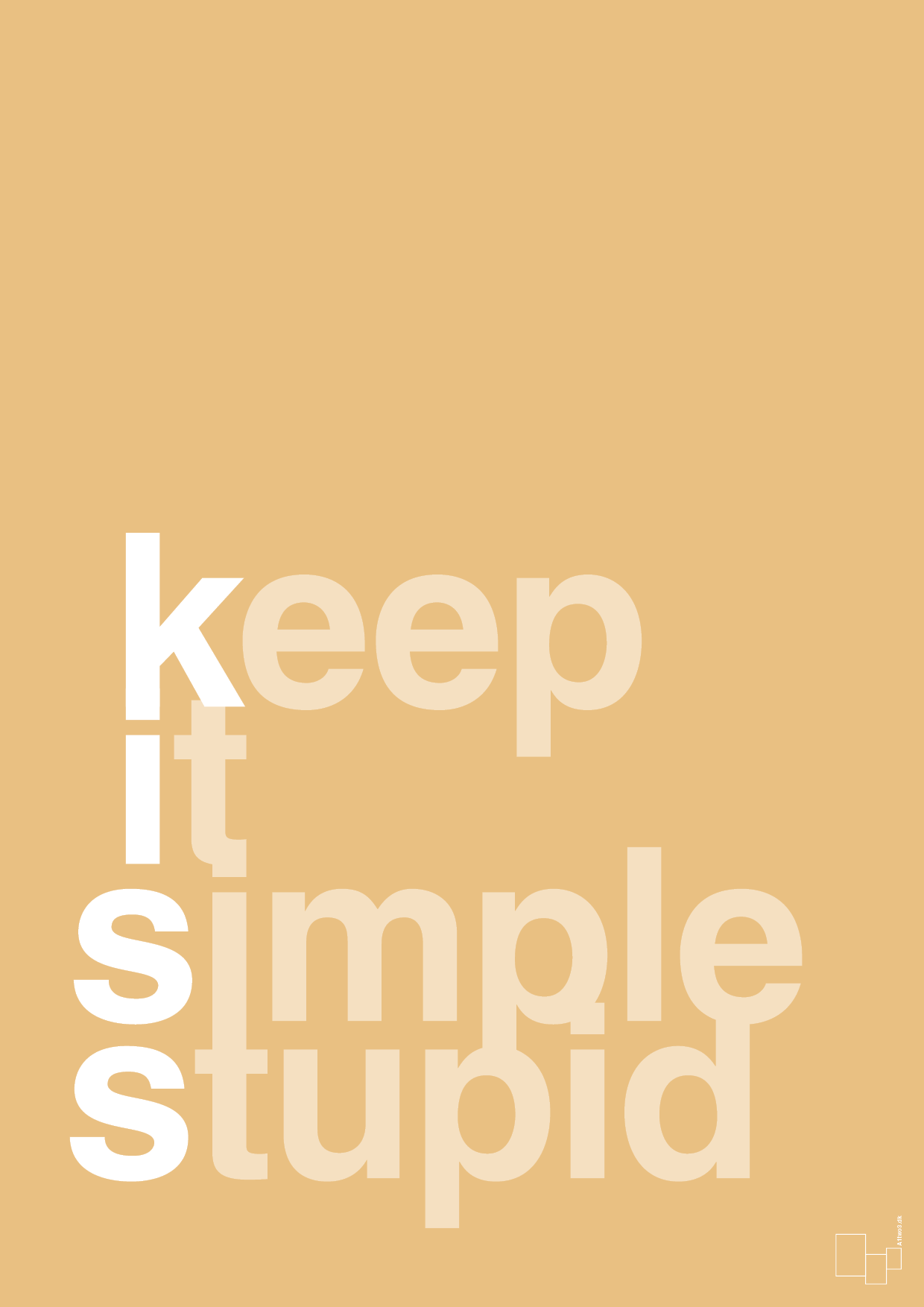 plakat: keep it simple stupid - charismatic-Livet-A1two3