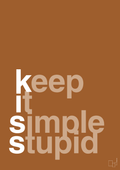 plakat: keep it simple stupid - cognac-Livet-A1two3