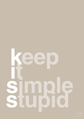 plakat: keep it simple stupid - creamy mushroom-Livet-A1two3