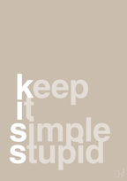 plakat: keep it simple stupid - creamy mushroom-Livet-A1two3