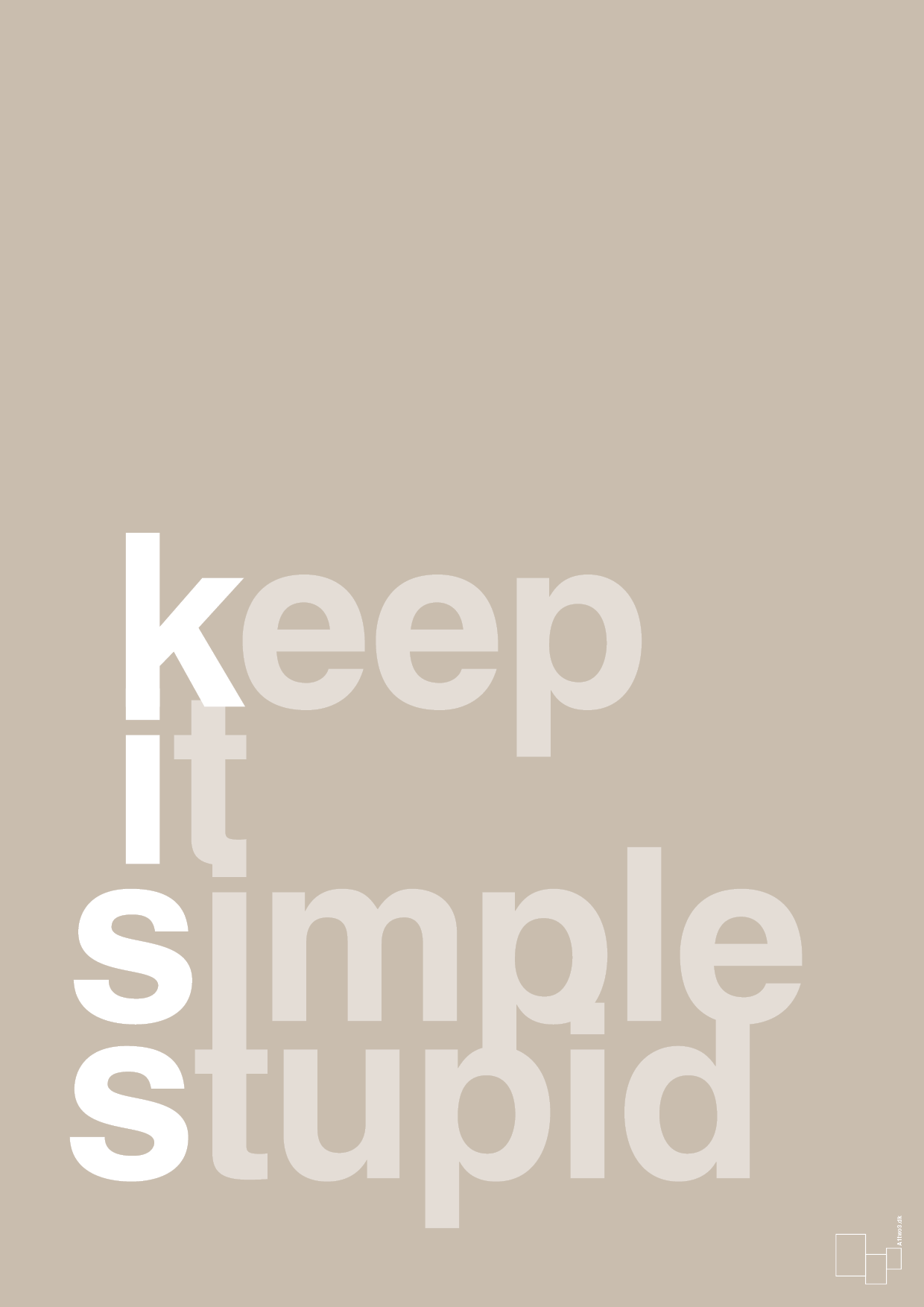plakat: keep it simple stupid - creamy mushroom-Livet-A1two3