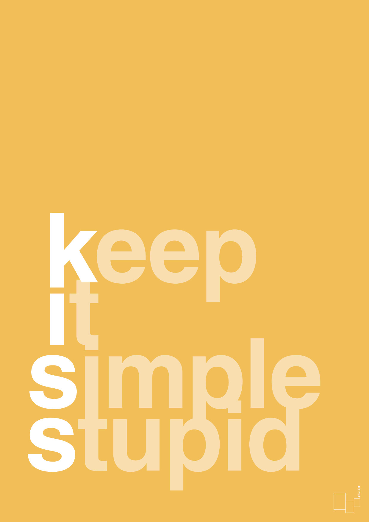 plakat: keep it simple stupid - honeycomb-Livet-A1two3