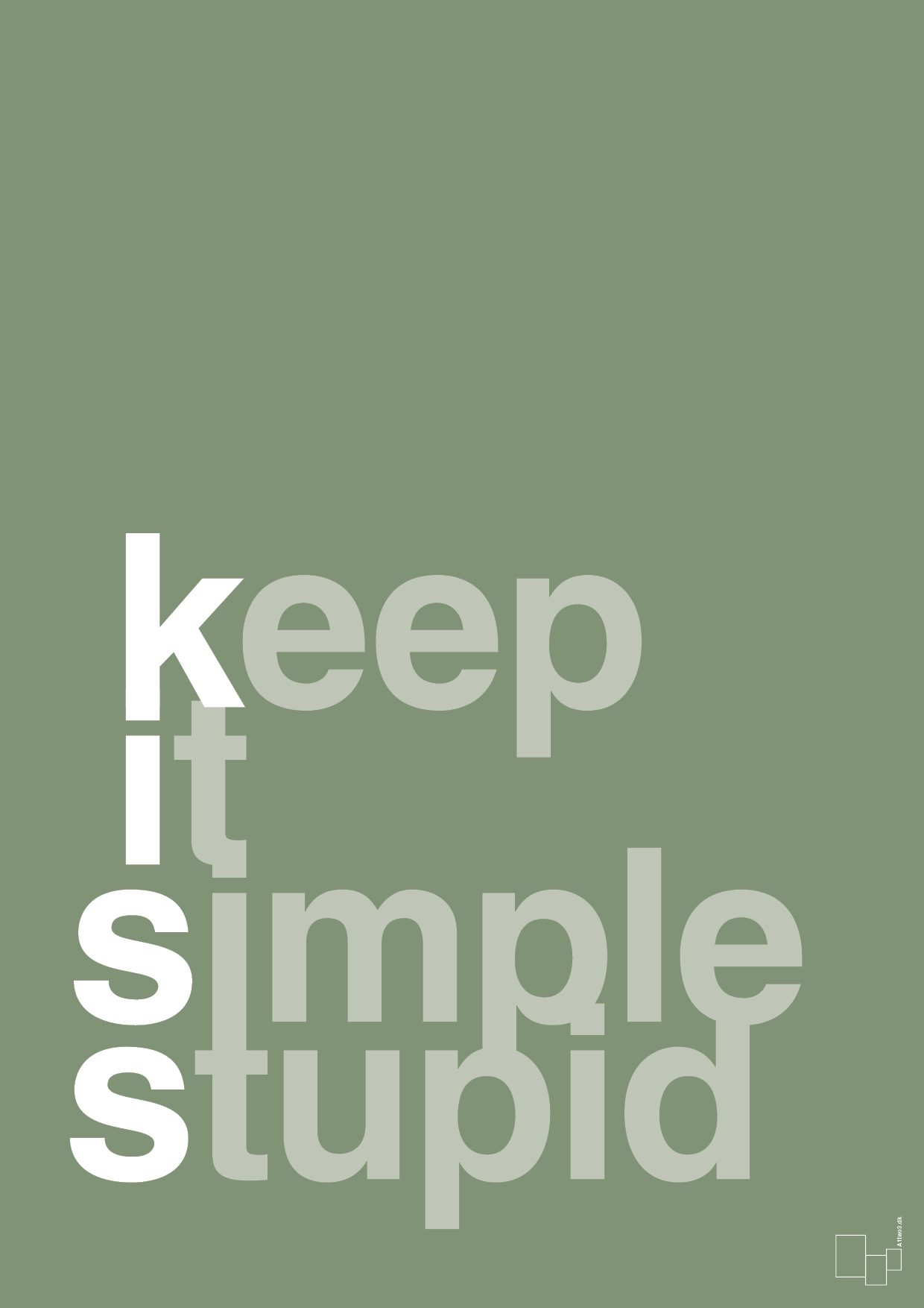 plakat: keep it simple stupid - jade-Livet-A1two3
