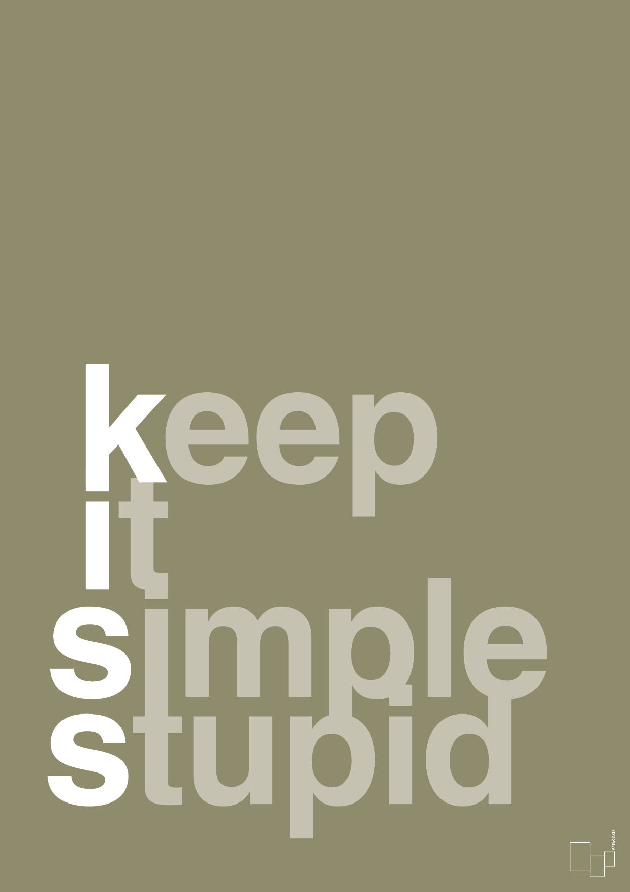 plakat: keep it simple stupid - misty forrest-Livet-A1two3