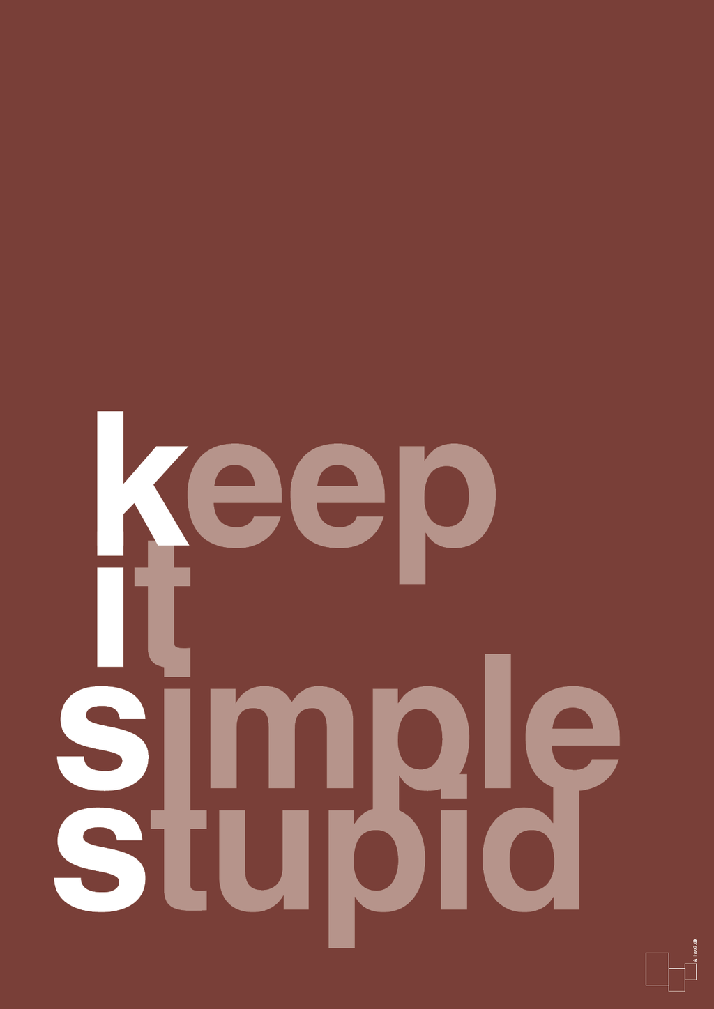 plakat: keep it simple stupid - red pepper-Livet-A1two3
