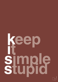 plakat: keep it simple stupid - red pepper-Livet-A1two3