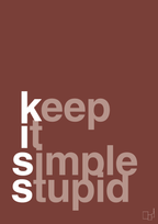 plakat: keep it simple stupid - red pepper-Livet-A1two3