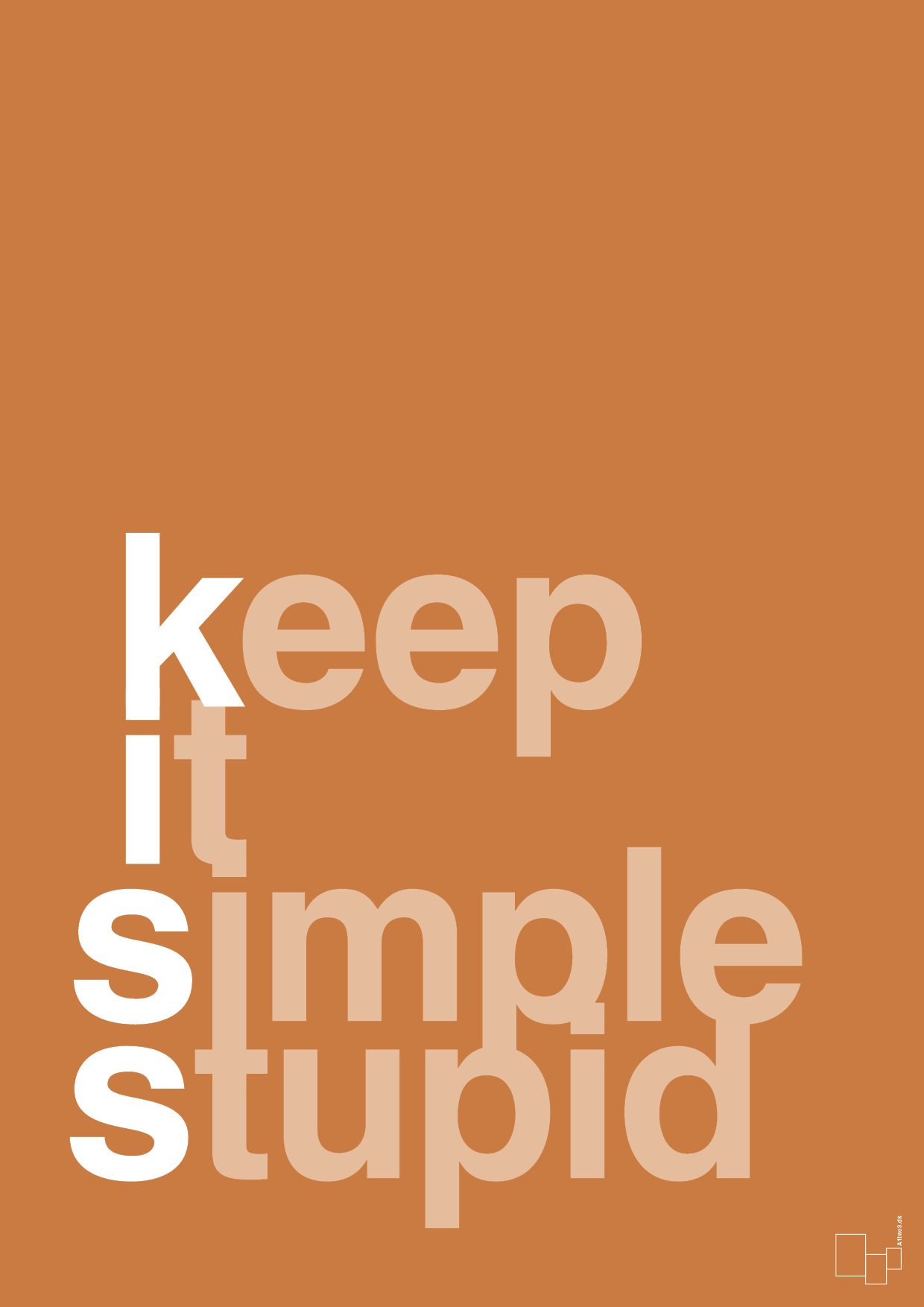 plakat: keep it simple stupid - rumba orange-Livet-A1two3