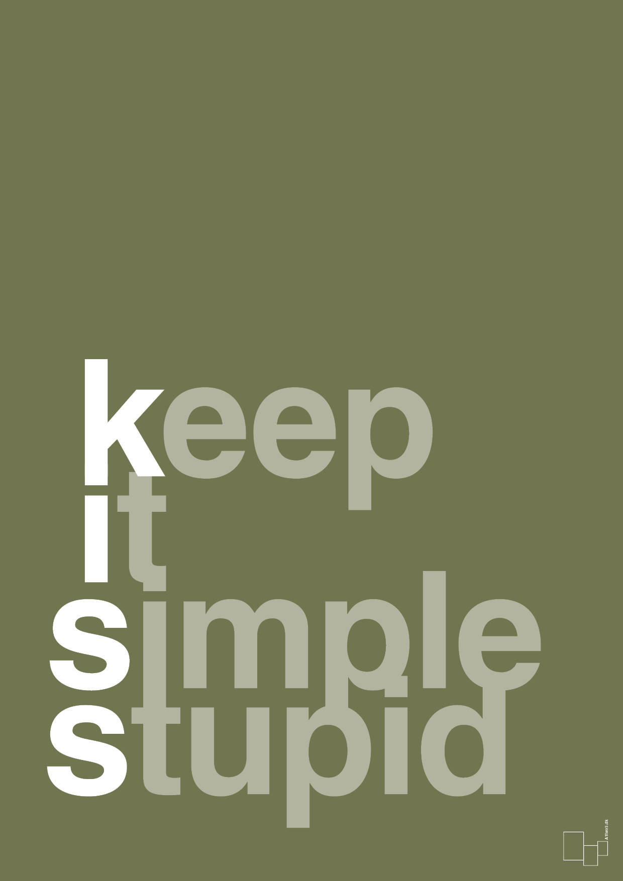 plakat: keep it simple stupid - secret meadow-Livet-A1two3