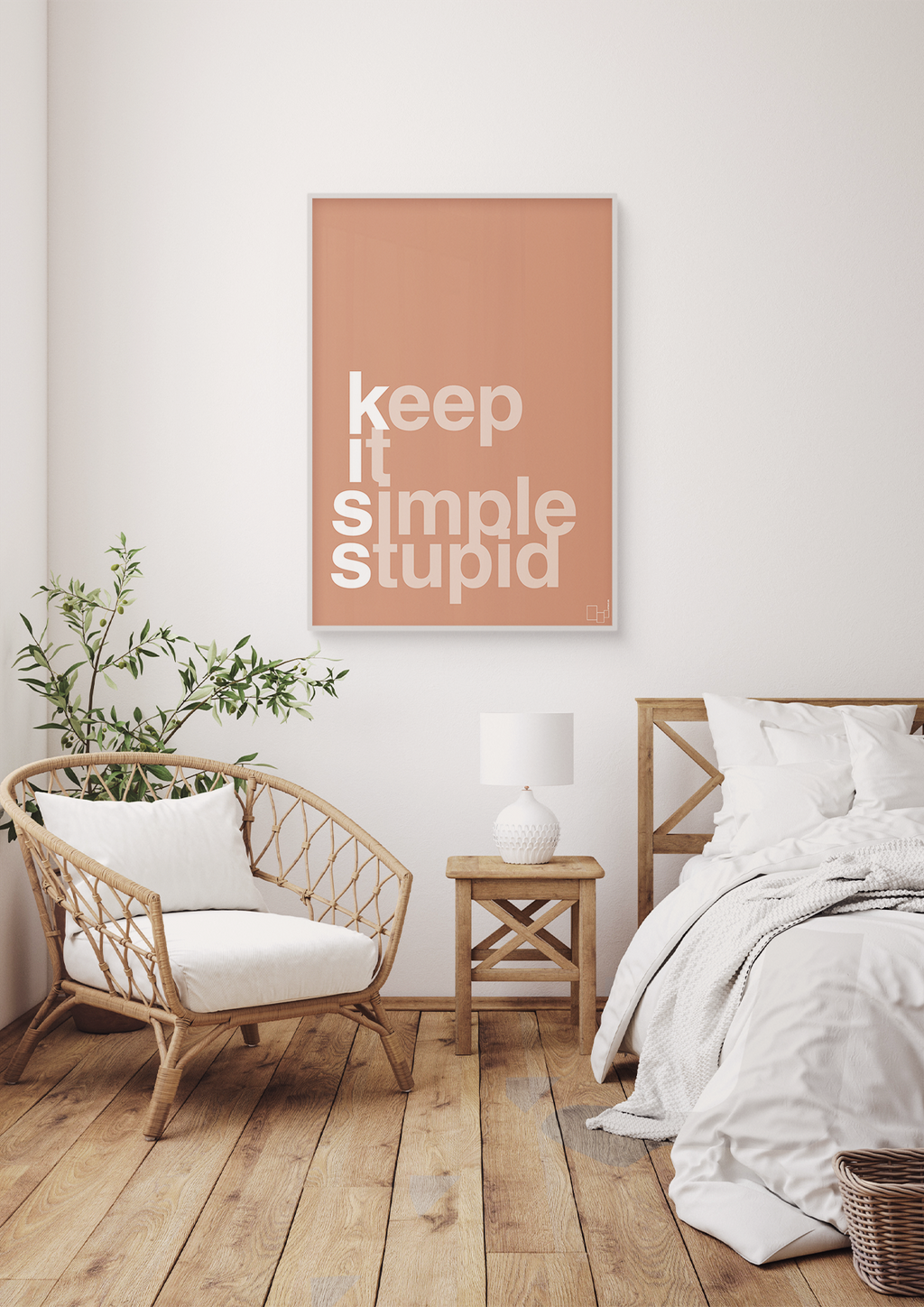 plakat: keep it simple stupid - painters white-Livet-A1two3
