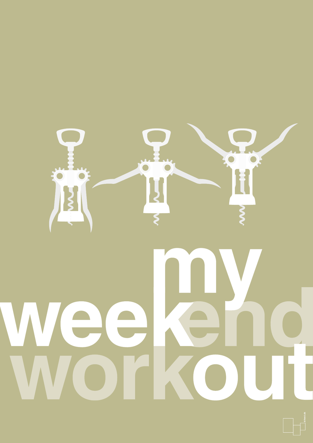 plakat: my weekend workout - back to nature-Vin-A1two3