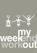 plakat: my weekend workout - battleship gray-Vin-A1two3