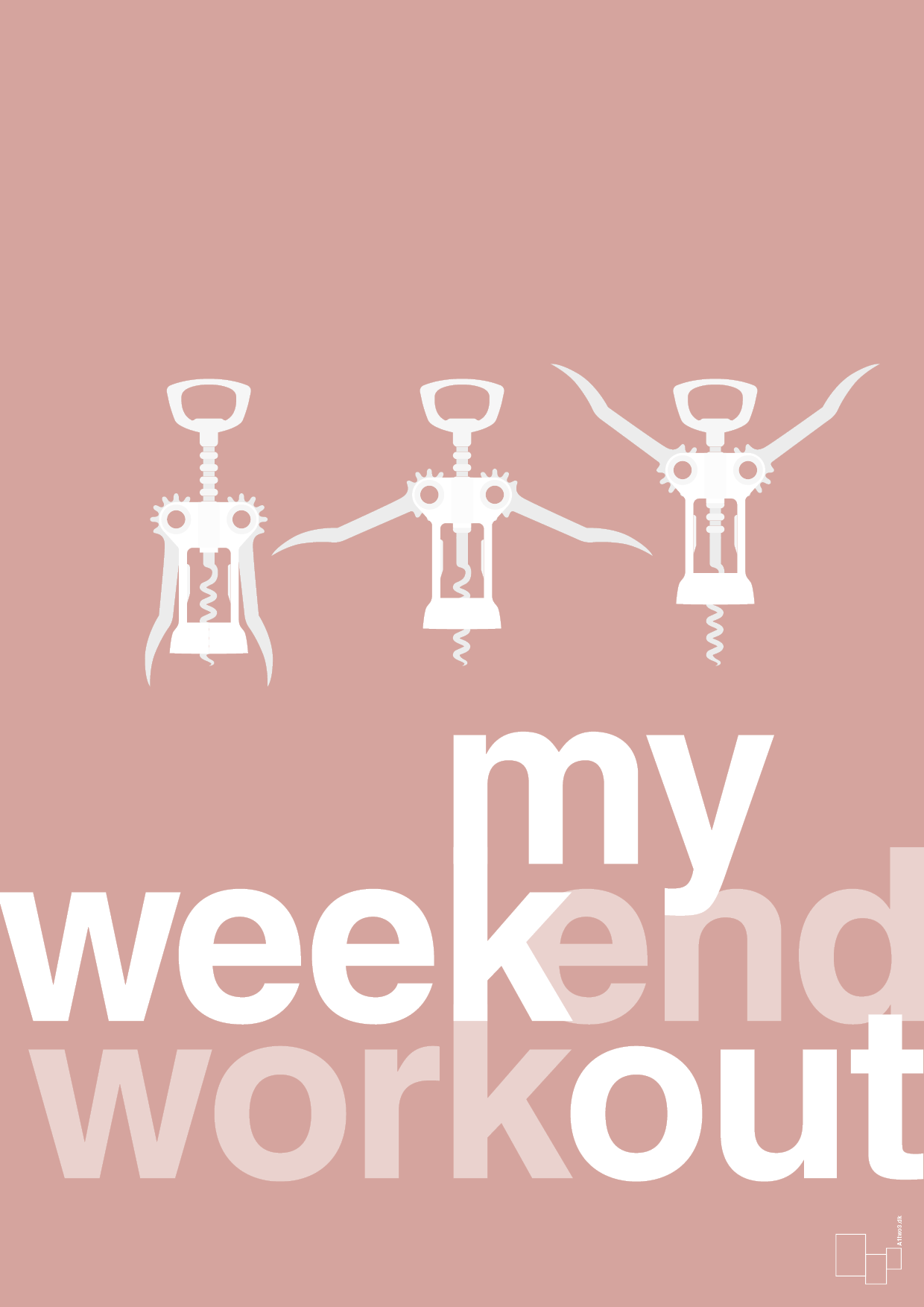 plakat: my weekend workout - bubble shell-Vin-A1two3