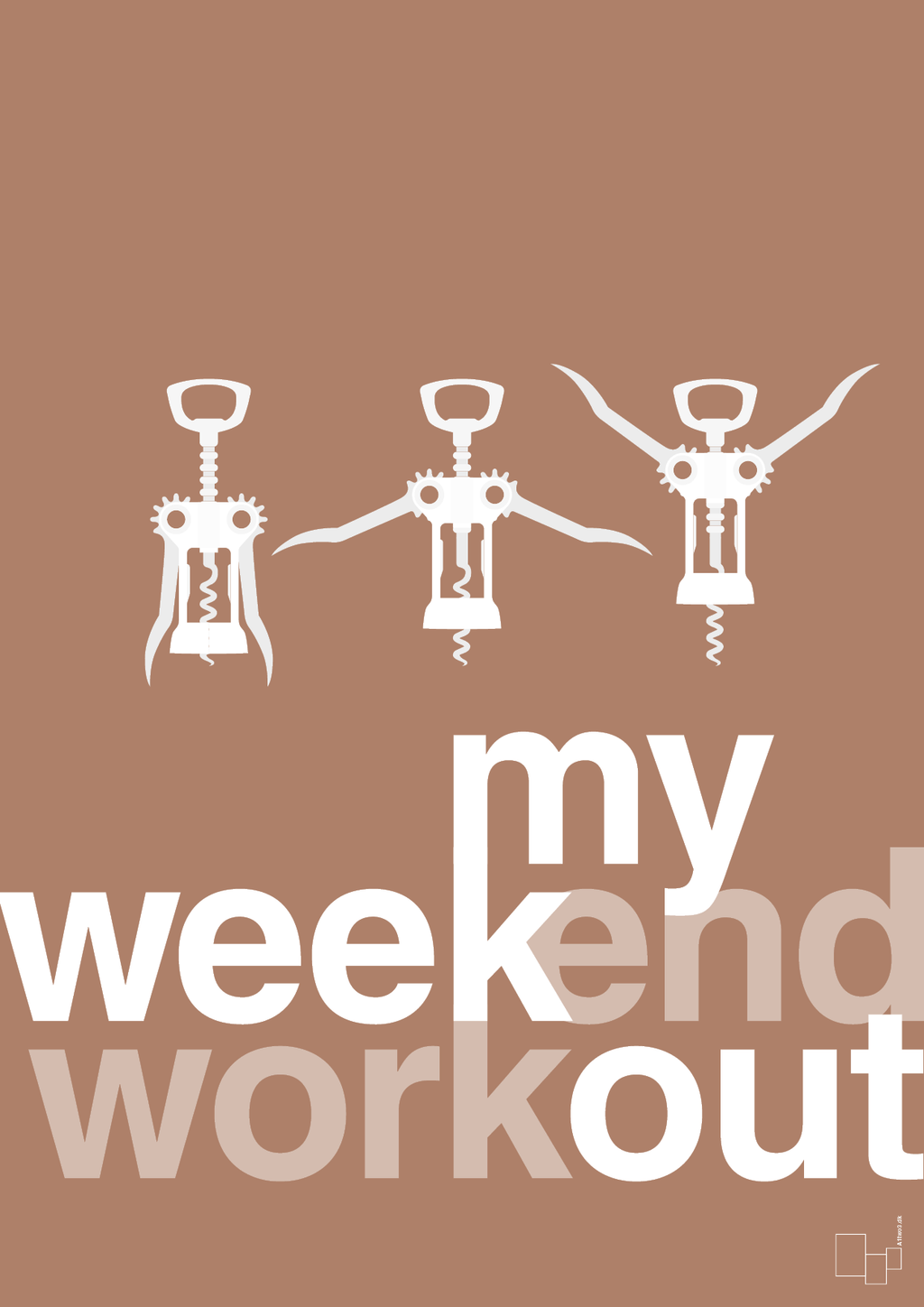 plakat: my weekend workout - cider spice-Vin-A1two3