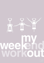 plakat: my weekend workout - dusty lilac-Vin-A1two3