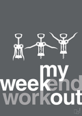 plakat: my weekend workout - graphic charcoal-Vin-A1two3