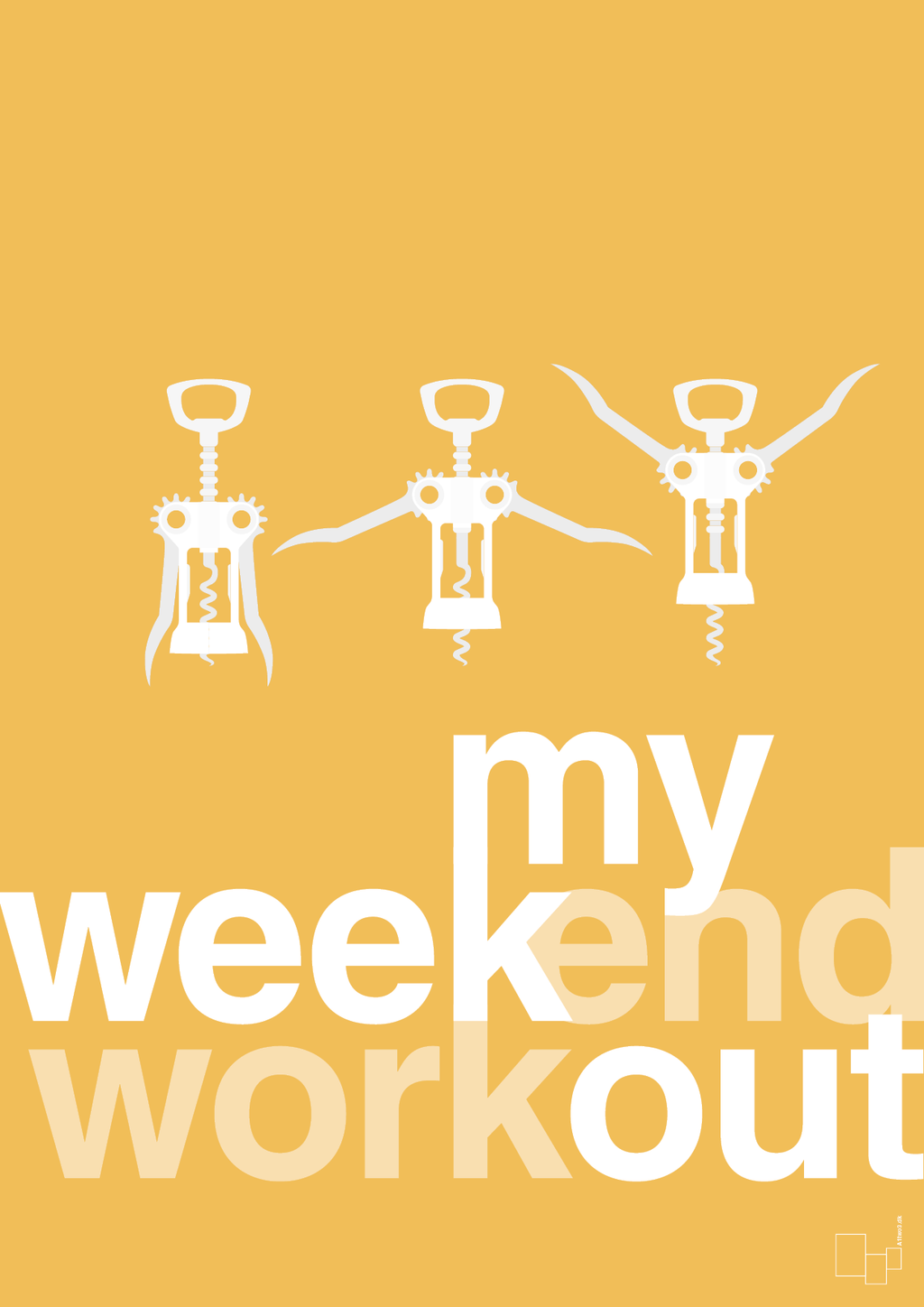 plakat: my weekend workout - honeycomb-Vin-A1two3