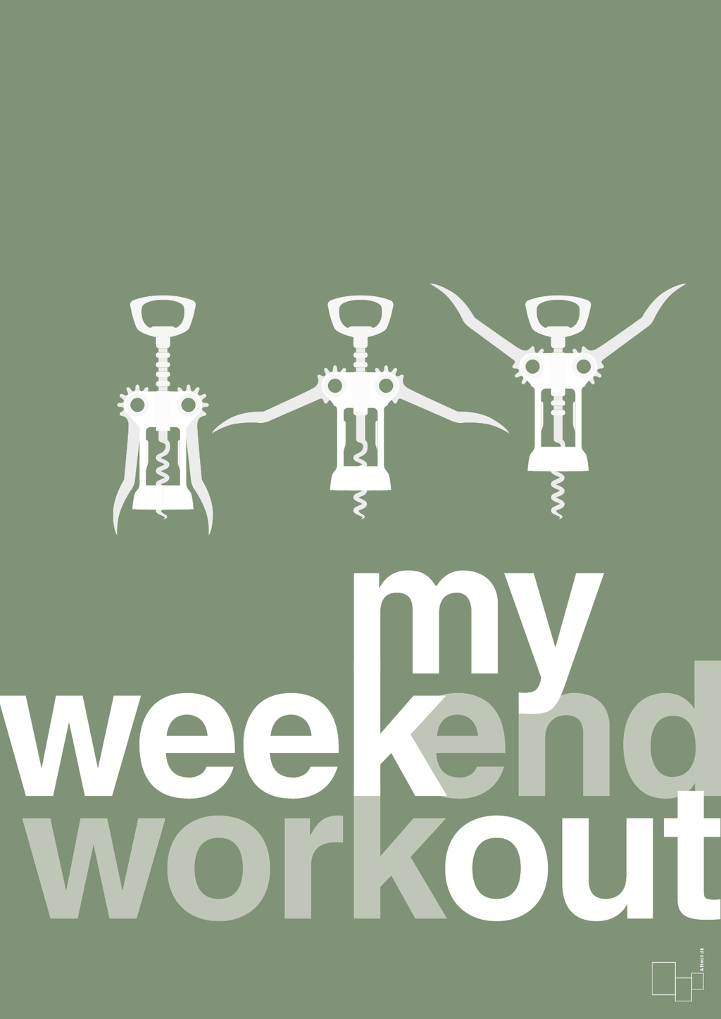 plakat: my weekend workout - jade-Vin-A1two3