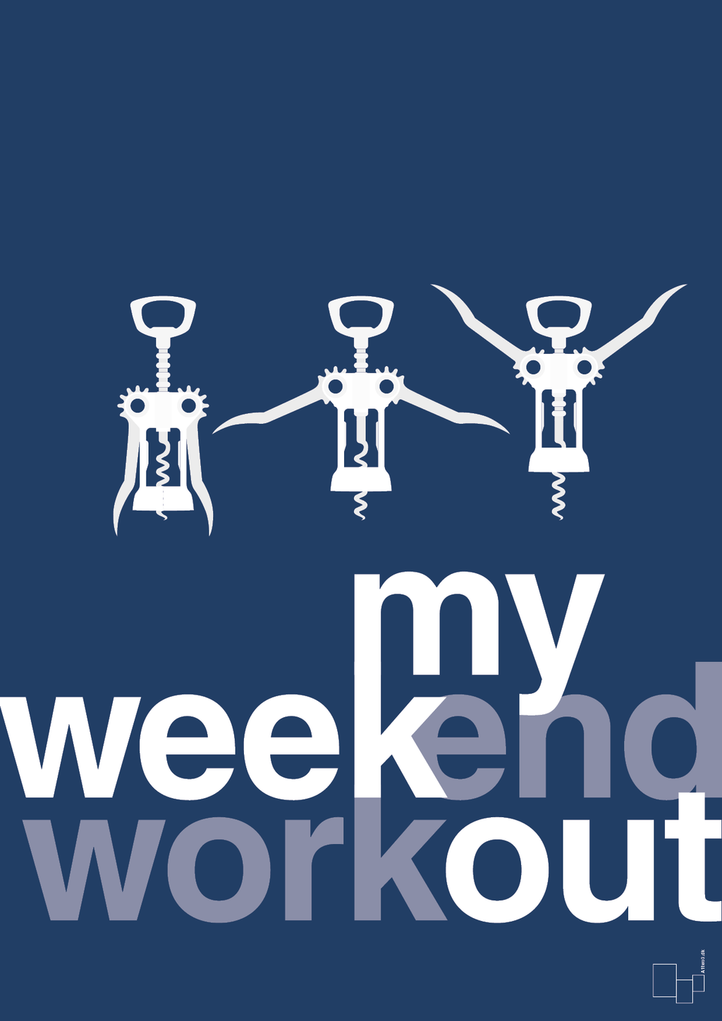 plakat: my weekend workout - lapis blue-Vin-A1two3