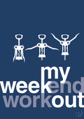 plakat: my weekend workout - lapis blue-Vin-A1two3