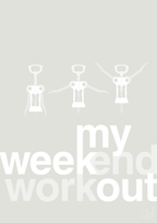 plakat: my weekend workout - painters white-Vin-A1two3