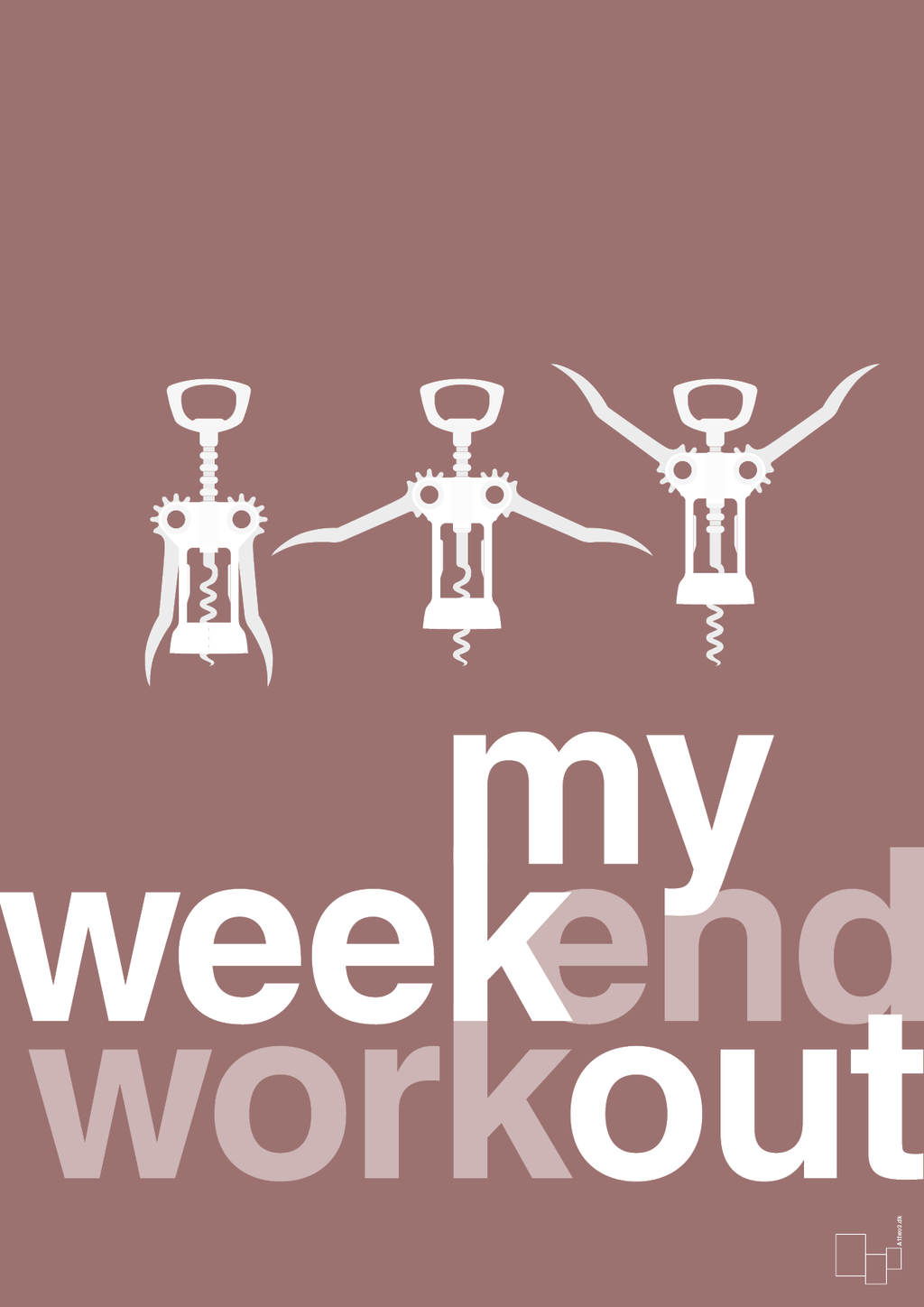 plakat: my weekend workout - plum-Vin-A1two3