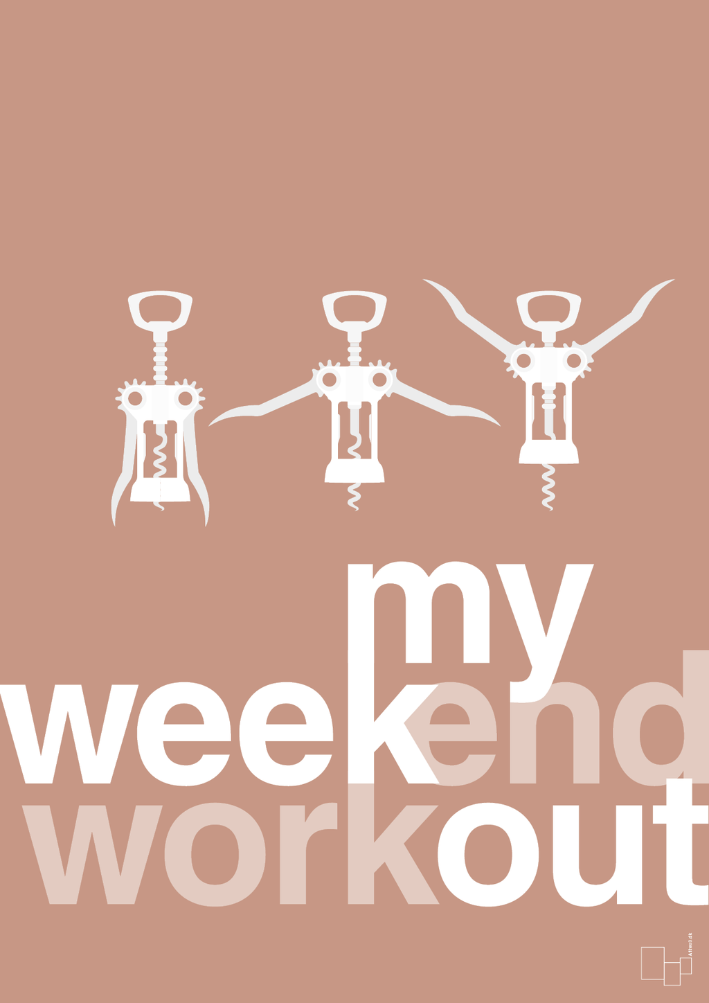 plakat: my weekend workout - powder-Vin-A1two3