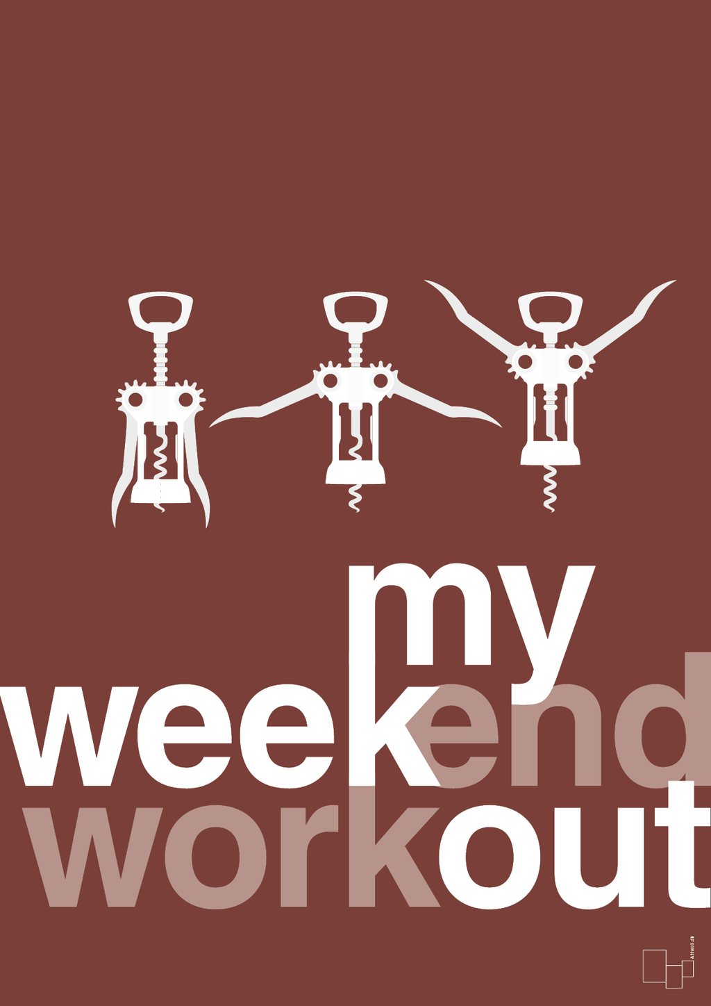 plakat: my weekend workout - red pepper-Vin-A1two3