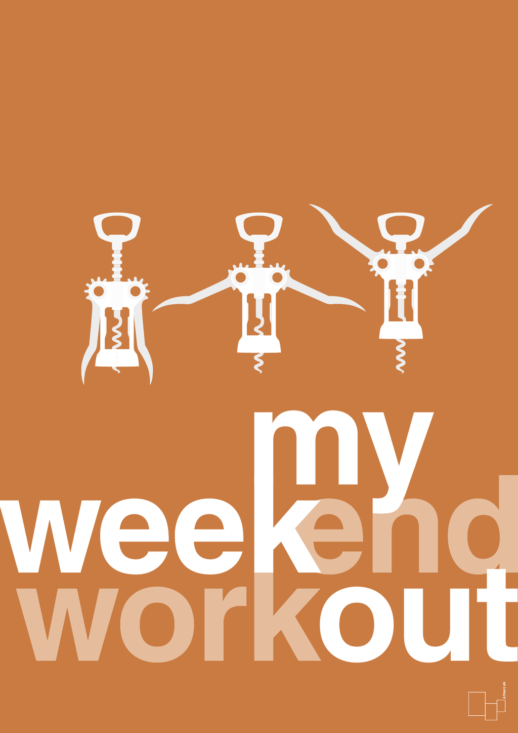 plakat: my weekend workout - rumba orange-Vin-A1two3