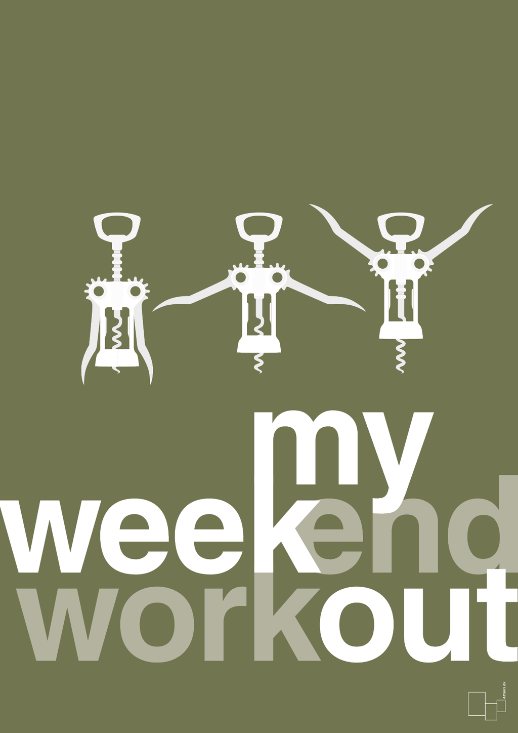 plakat: my weekend workout - secret meadow-Vin-A1two3