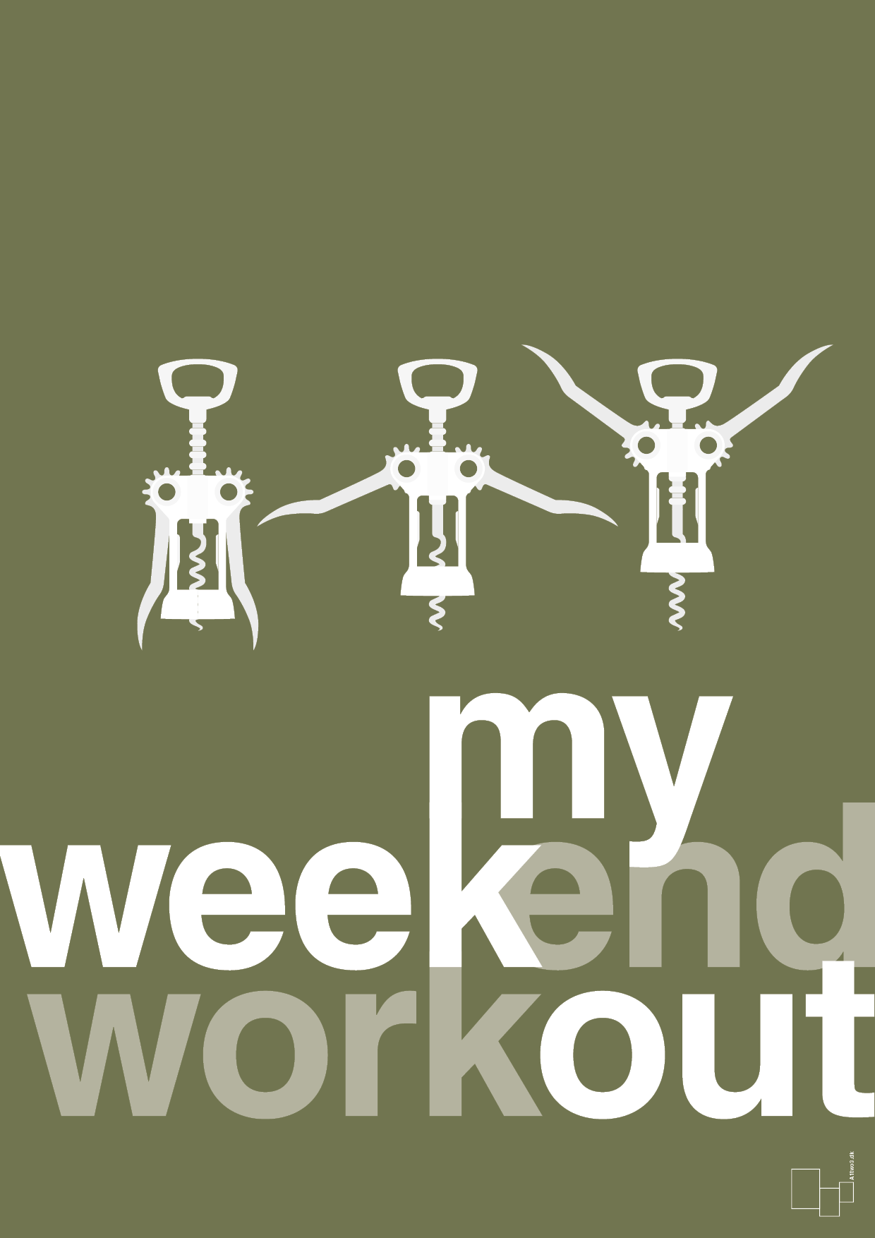 plakat: my weekend workout - secret meadow-Vin-A1two3