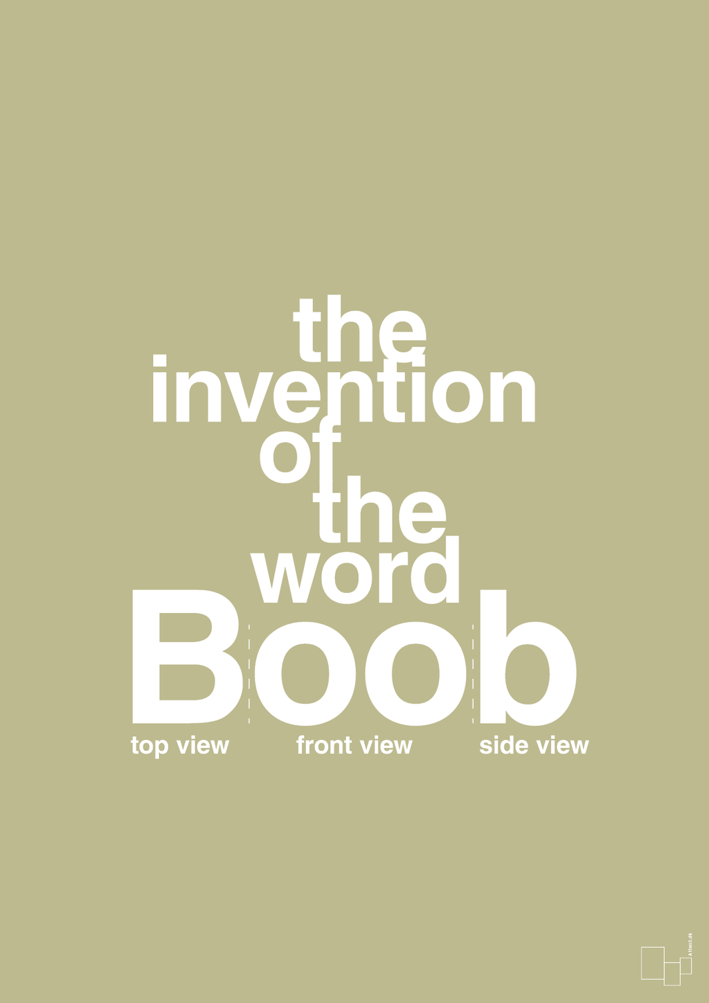 plakat: the invention of the word Boob - back to nature-Humor-A1two3