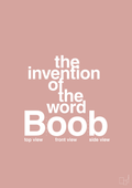 plakat: the invention of the word Boob - bubble shell-Humor-A1two3