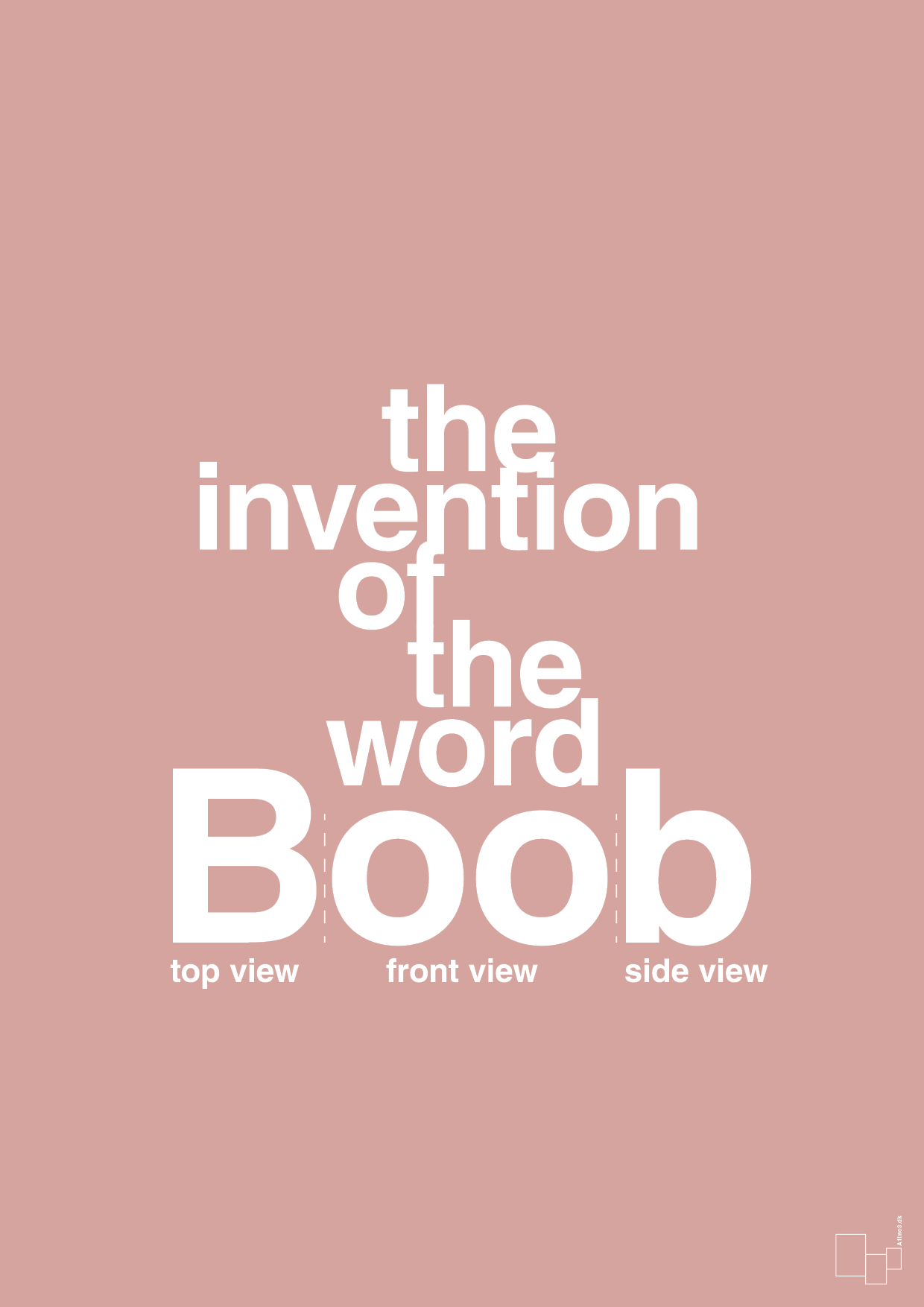 plakat: the invention of the word Boob - bubble shell-Humor-A1two3