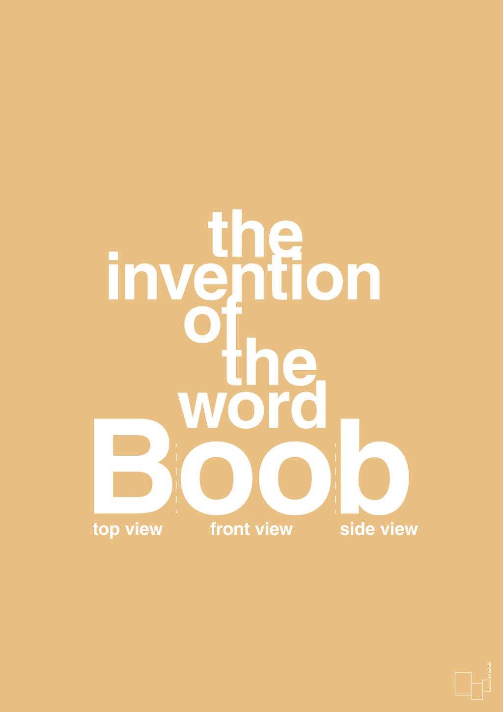 plakat: the invention of the word Boob - charismatic-Humor-A1two3