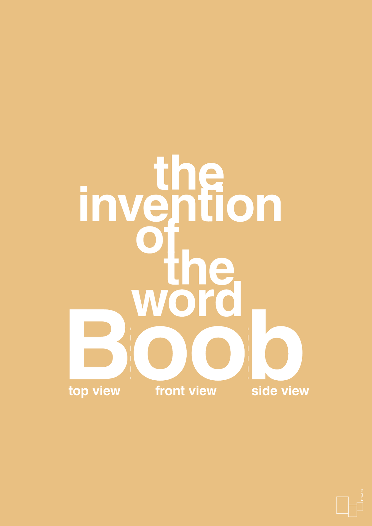 plakat: the invention of the word Boob - charismatic-Humor-A1two3