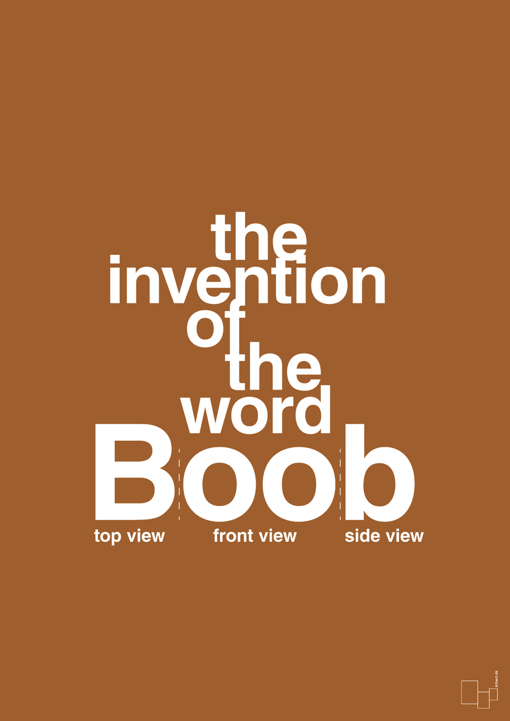 plakat: the invention of the word Boob - cognac-Humor-A1two3