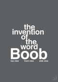 plakat: the invention of the word Boob - graphic charcoal-Humor-A1two3