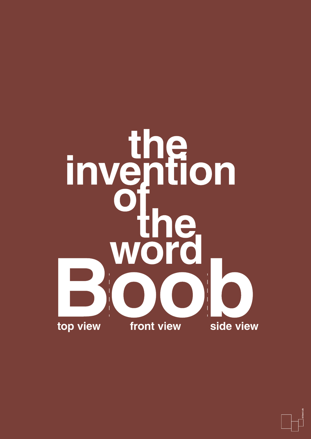 plakat: the invention of the word Boob - red pepper-Humor-A1two3