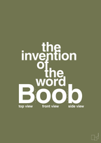 plakat: the invention of the word Boob - secret meadow-Humor-A1two3
