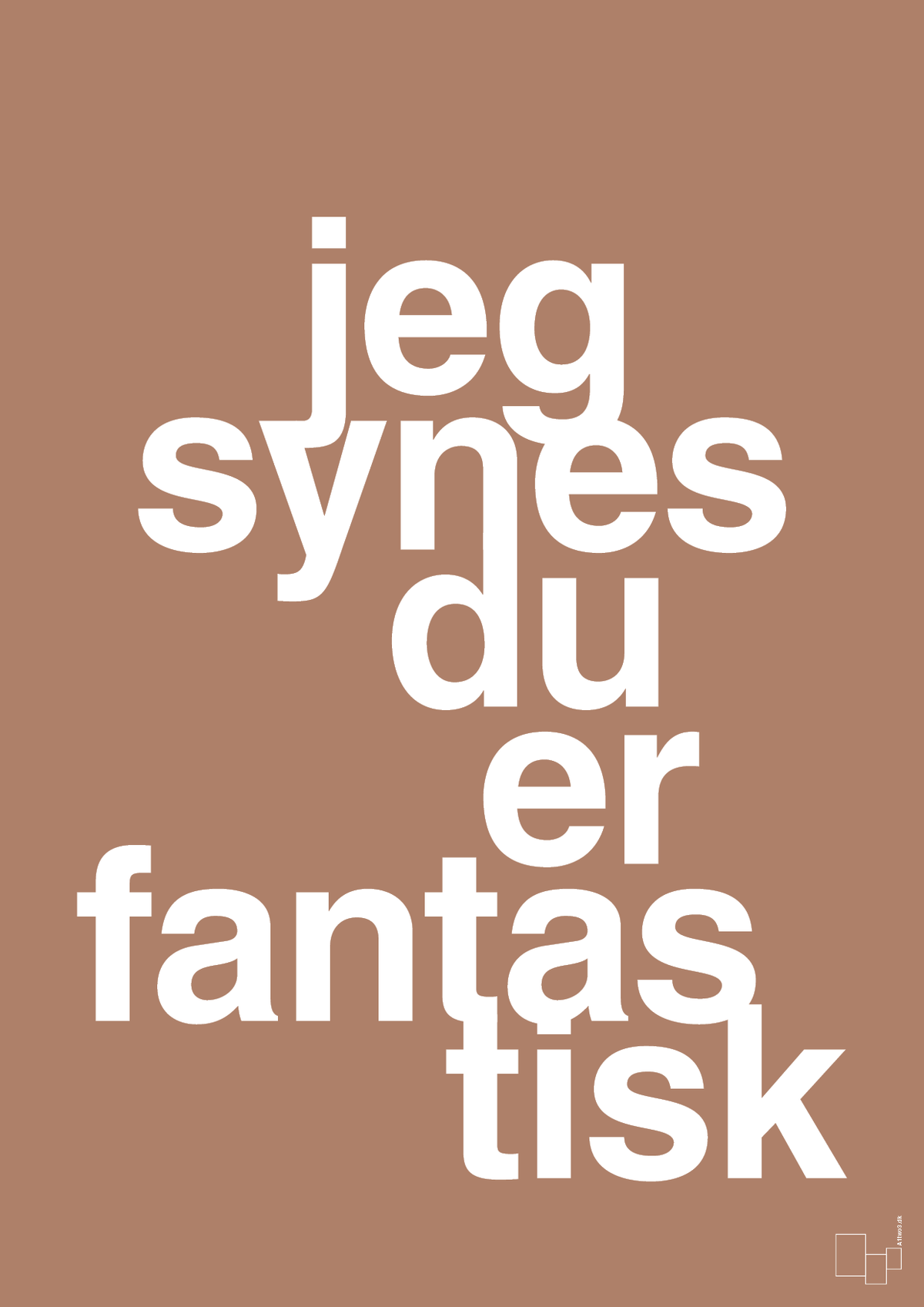 plakat: jeg synes du er fantastisk - cider spice-Kærlighed-A1two3