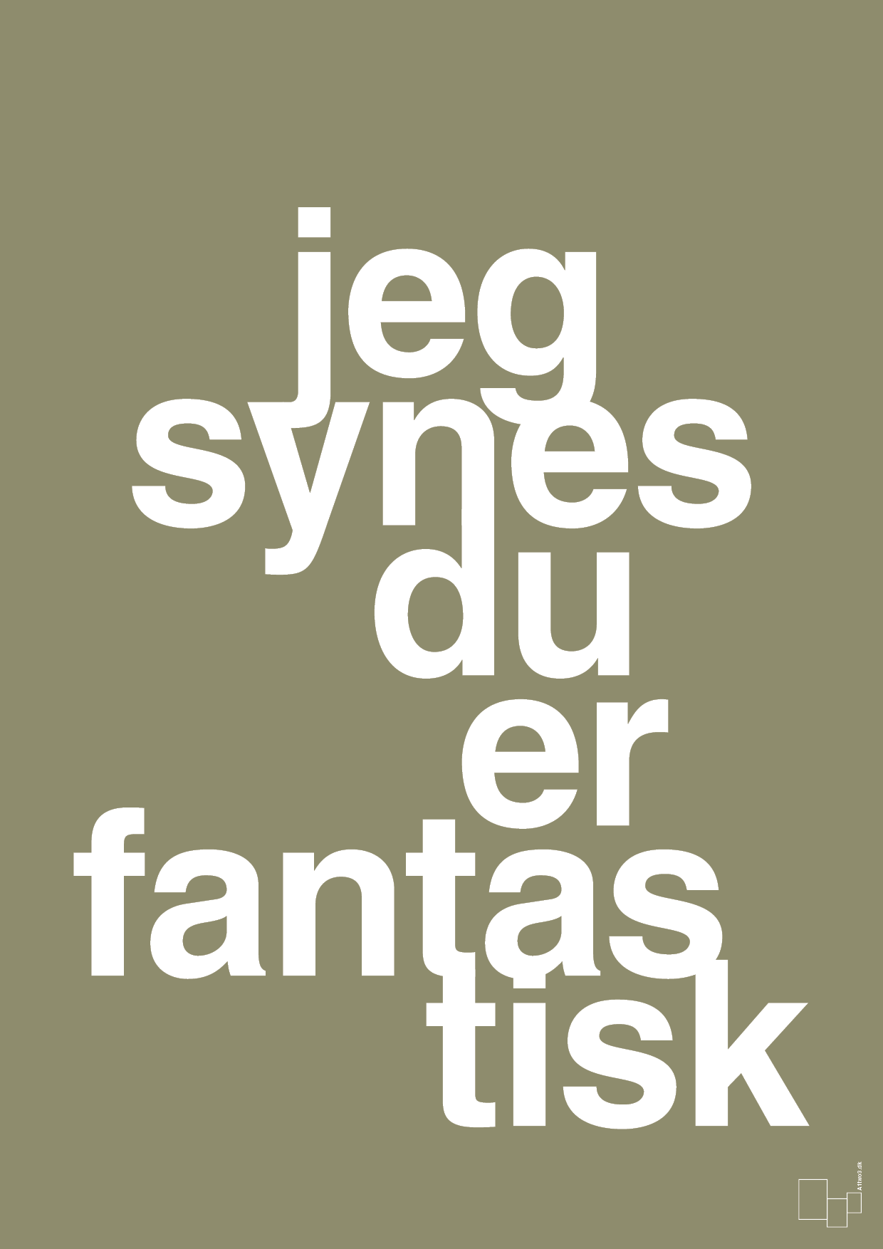 plakat: jeg synes du er fantastisk - misty forrest-Kærlighed-A1two3