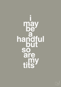 plakat: i may be a handful but so are my tits - battleship gray-Frække-A1two3