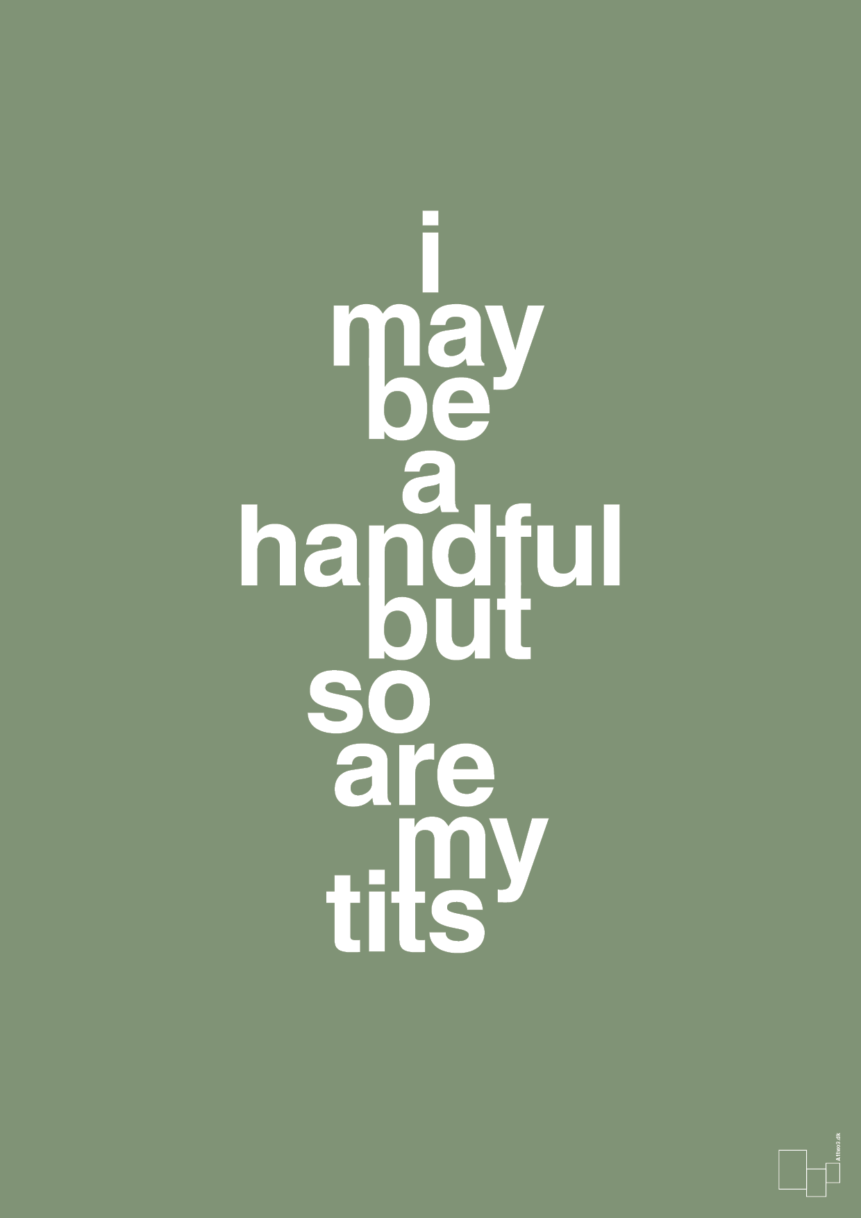plakat: i may be a handful but so are my tits - jade-Frække-A1two3