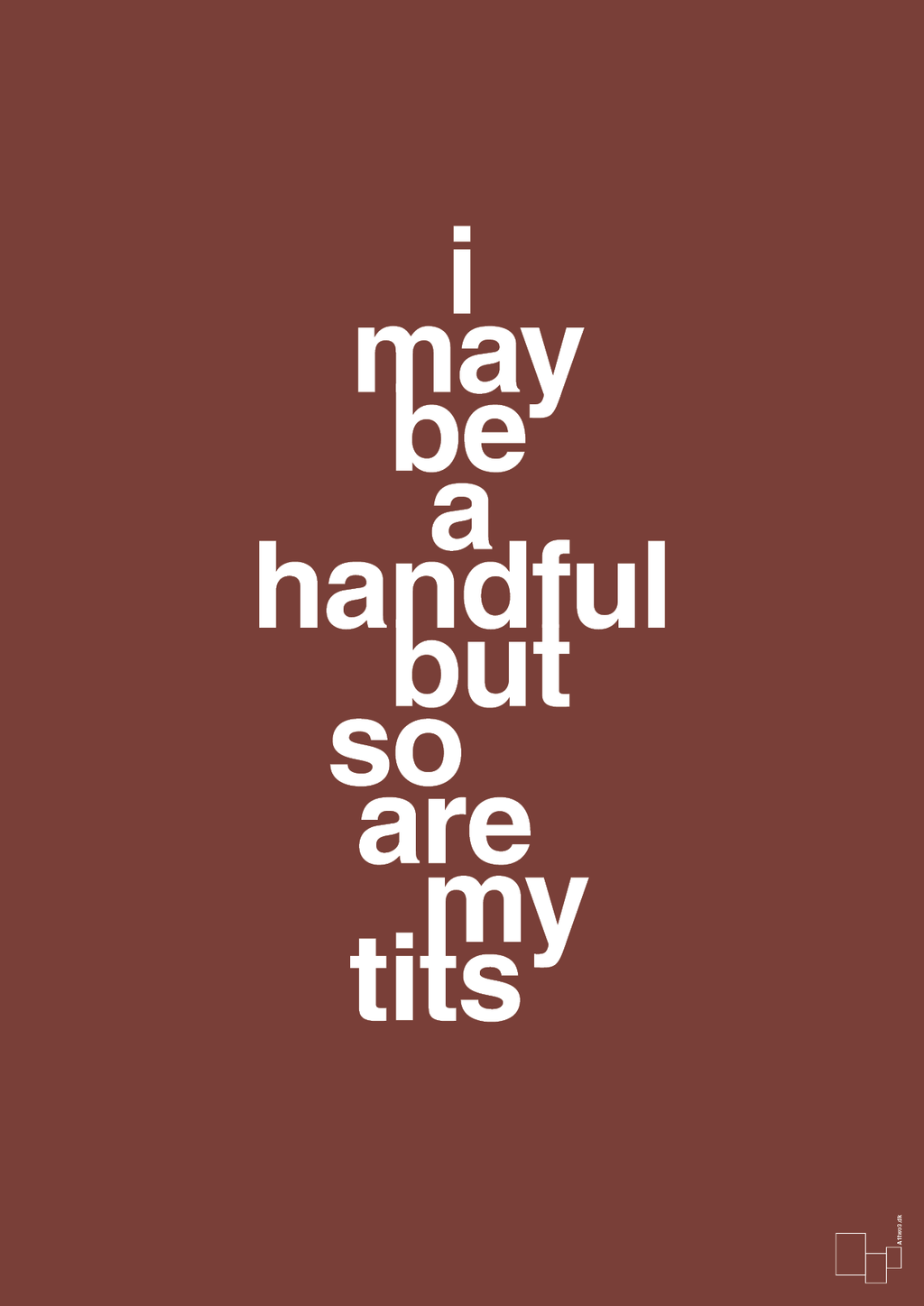 plakat: i may be a handful but so are my tits - red pepper-Frække-A1two3