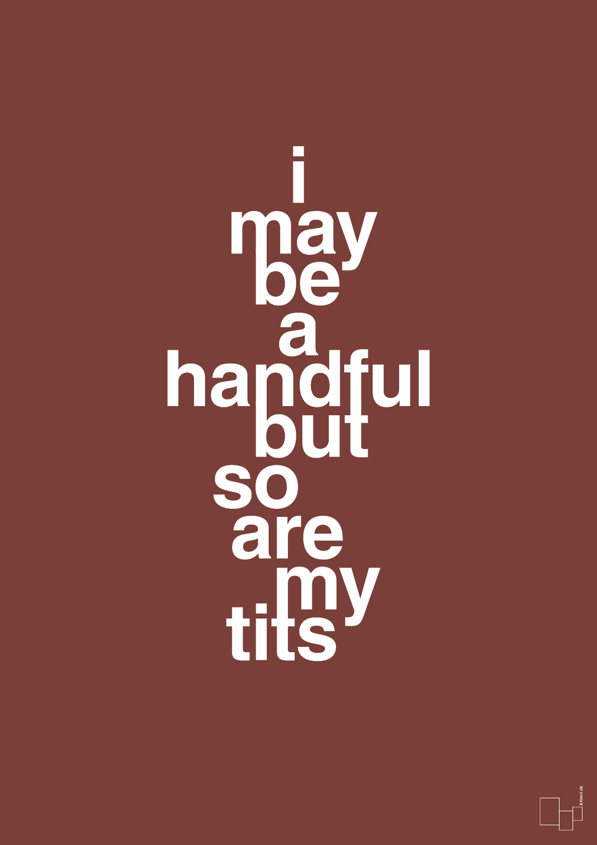 plakat: i may be a handful but so are my tits - red pepper-Frække-A1two3