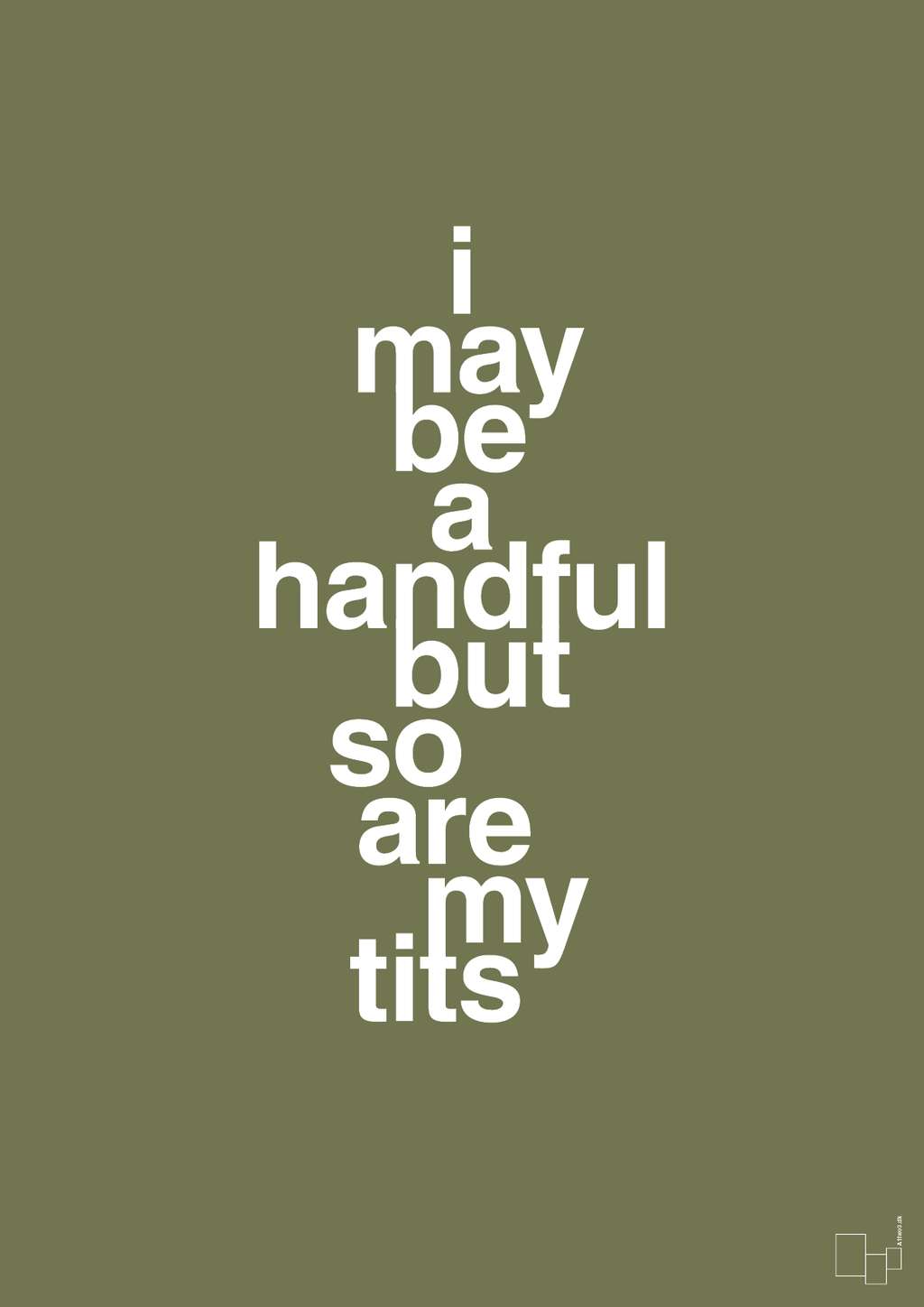 plakat: i may be a handful but so are my tits - secret meadow-Frække-A1two3