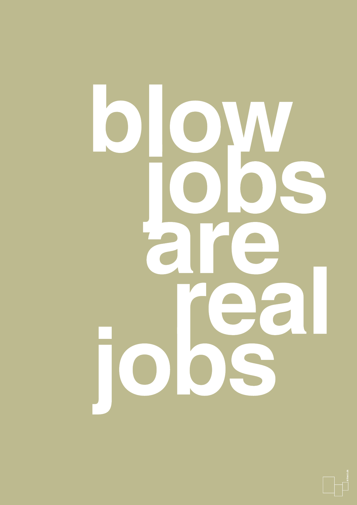 plakat: blowjobs are real jobs - back to nature-Frække-A1two3