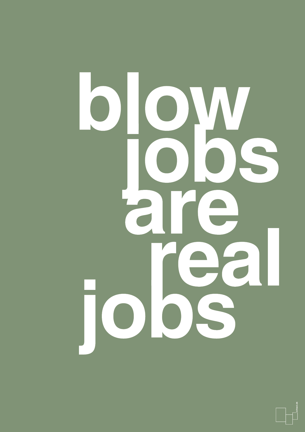 plakat: blowjobs are real jobs - jade-Frække-A1two3